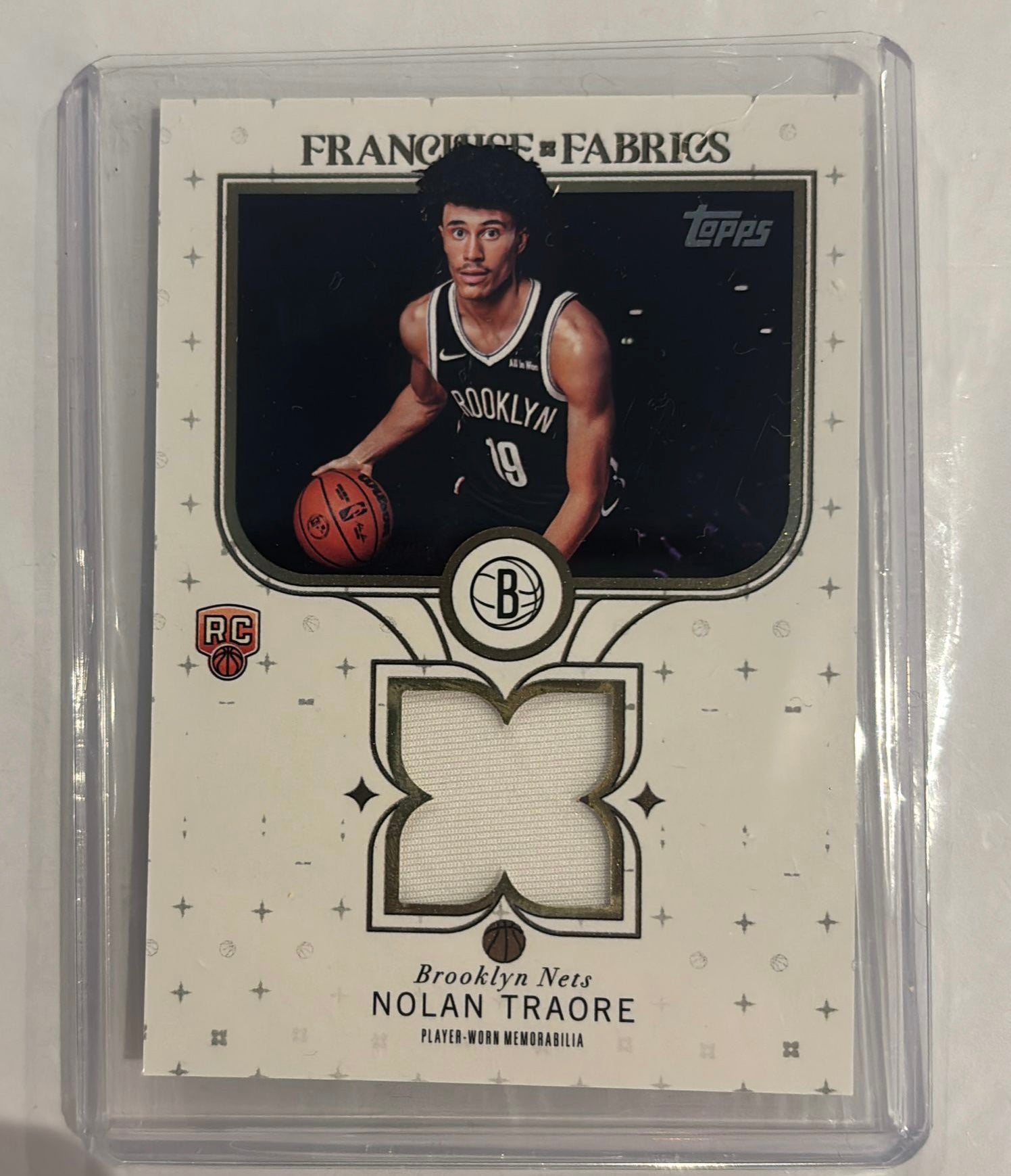 Nolan Traore Topps Franchise Fabrics Trading Card with Jersey Patch