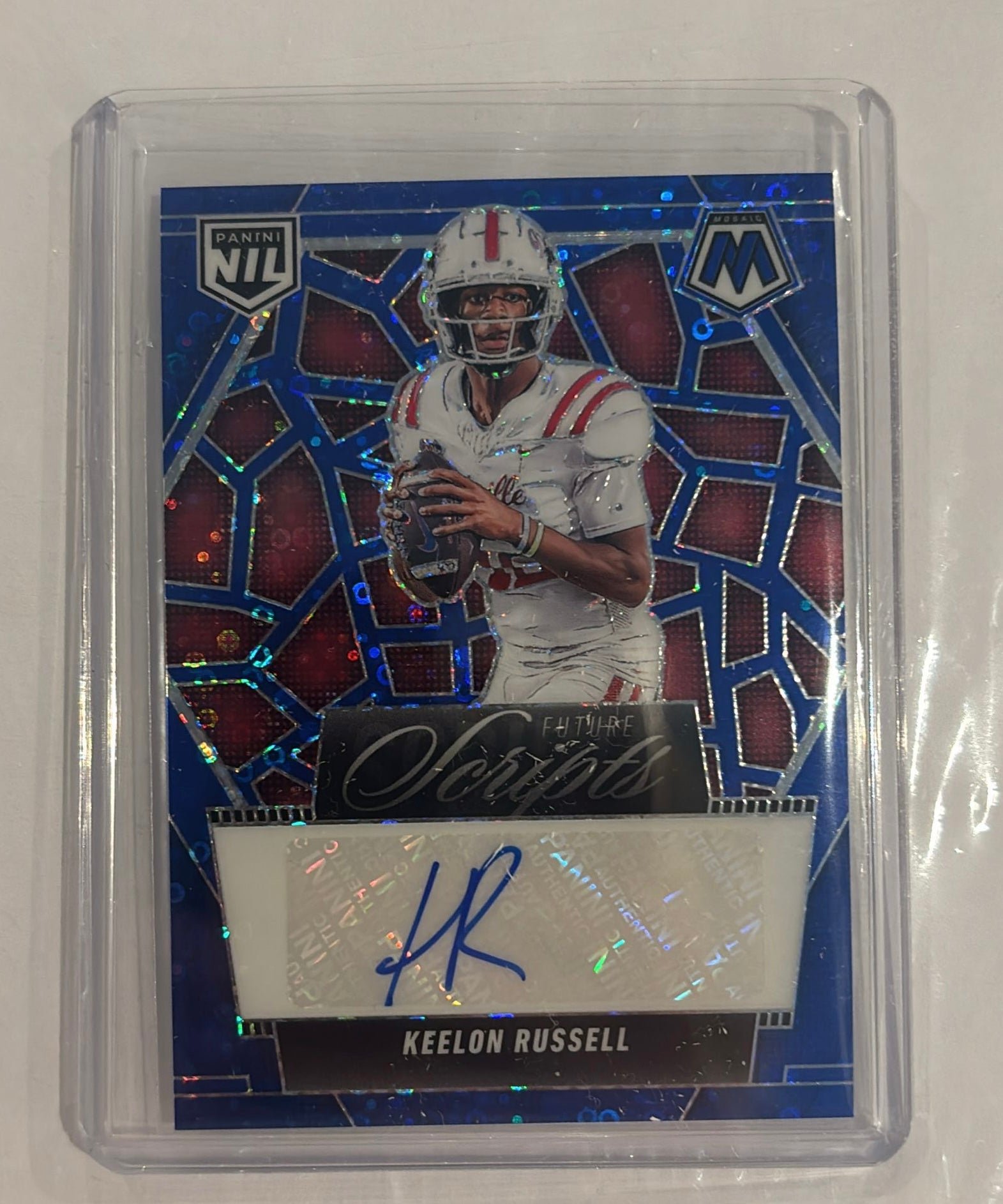 Keelon Russel Panini Mosaic signed Trading Card