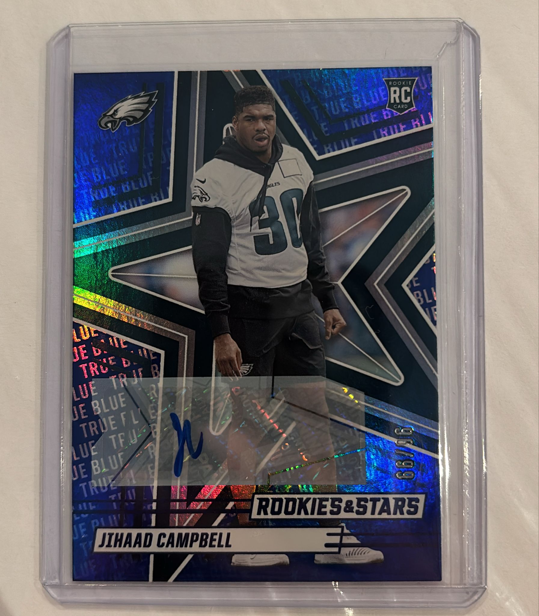 Jihaad Campell Rookies&Stars Trading Card signed and Numbered